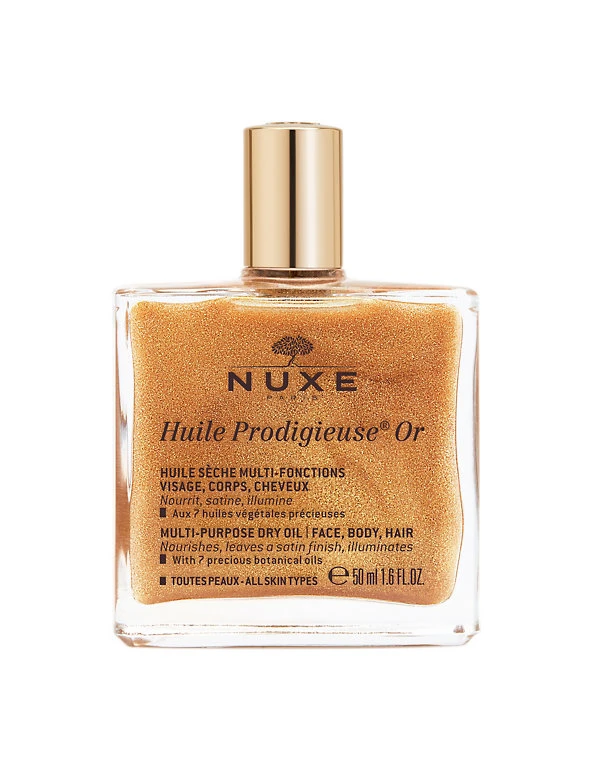 NUXE Body Moisturisers & Butters Huile Prodigieuse Multipurpose Golden Shimmer Oil 50ml 1 NUXE Body Moisturisers & Butters Huile Prodigieuse Multipurpose Golden Shimmer Oil 50ml