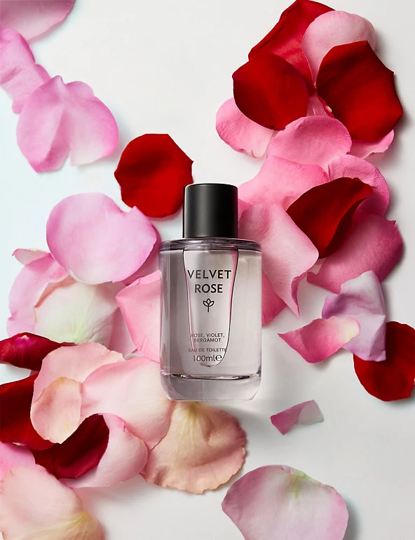 Velvet Rose Eau De Toilette 100ml M&S Collection Women's Perfume Velvet Rose Eau De Toilette 100ml -Summer Beauty sale SD 07 T22 0190D NC X EC 0