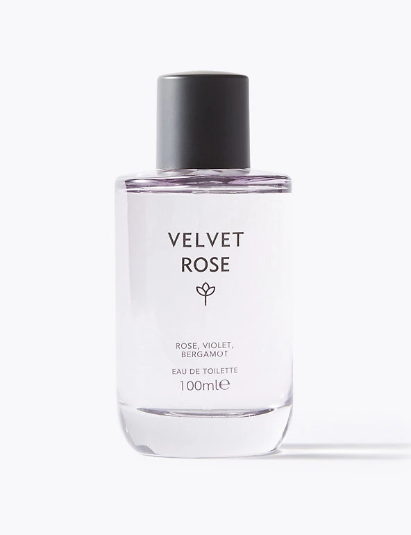 Velvet Rose Eau De Toilette 100ml M&S Collection Women's Perfume Velvet Rose Eau De Toilette 100ml -Summer Beauty sale SD 07 T22 0190D NC X EC 1