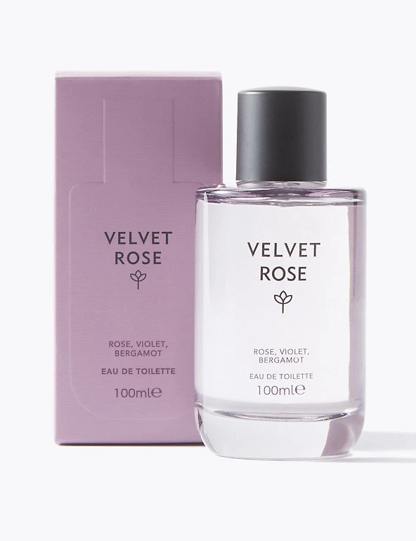 Velvet Rose Eau De Toilette 100ml M&S Collection Women's Perfume Velvet Rose Eau De Toilette 100ml -Summer Beauty sale SD 07 T22 0190D NC X EC 2