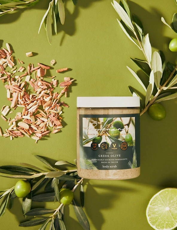 Provenance Bath & Shower Gel Greek Olive Body Scrub 300ml 1 Provenance Bath & Shower Gel Greek Olive Body Scrub 300ml