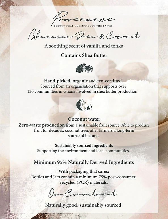 Provenance Bath & Shower Gel Ghanaian Shea Butter Body Scrub 300ml 3 Provenance Bath & Shower Gel Ghanaian Shea Butter Body Scrub 300ml - Image 3