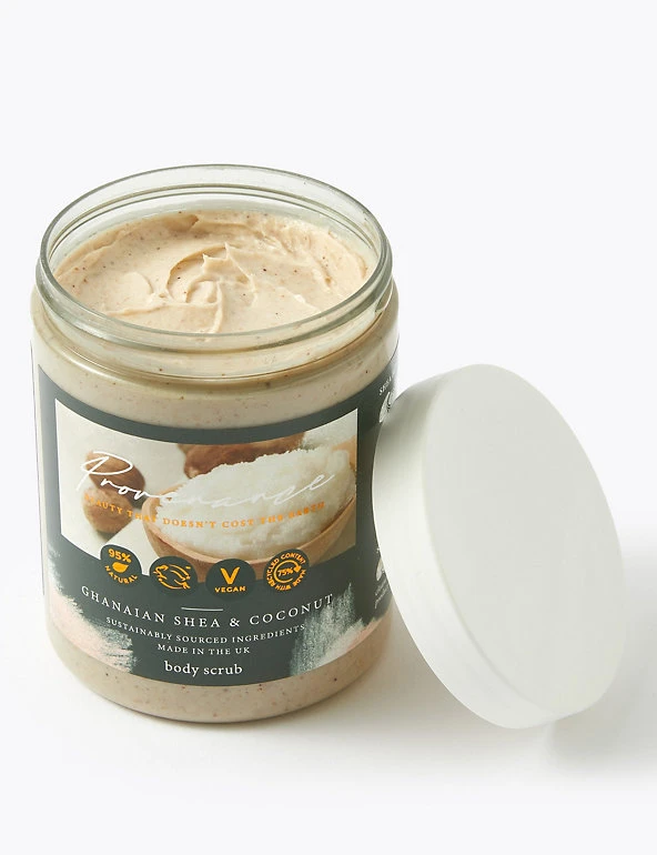 Provenance Bath & Shower Gel Ghanaian Shea Butter Body Scrub 300ml 4 Provenance Bath & Shower Gel Ghanaian Shea Butter Body Scrub 300ml - Image 4