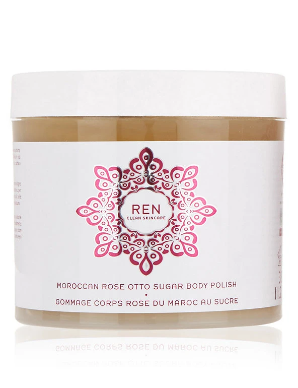 REN Bath & Shower Gel Moroccan Rose Otto Sugar Body Polish 330ml 1 REN Bath & Shower Gel Moroccan Rose Otto Sugar Body Polish 330ml