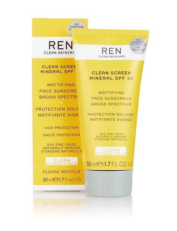 REN SPF30 Clean Screen Mineral SPF 30 50ml 1 REN SPF30 Clean Screen Mineral SPF 30 50ml