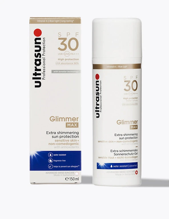 Sun Cream Ultrasun 30spf Glimmer Max 150ml 2 Sun Cream Ultrasun 30spf Glimmer Max 150ml - Image 2
